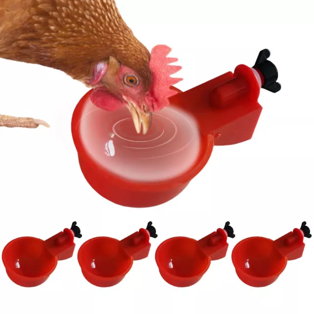 Chicken Automatic Watering Cups 5PCS Drinker Waterer for Duck Quail Hen Poultry