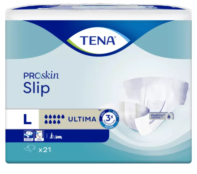 Tena Slip Active Fit Ultima- 4400ml - Large - Pack of 21 Incontinence Slips