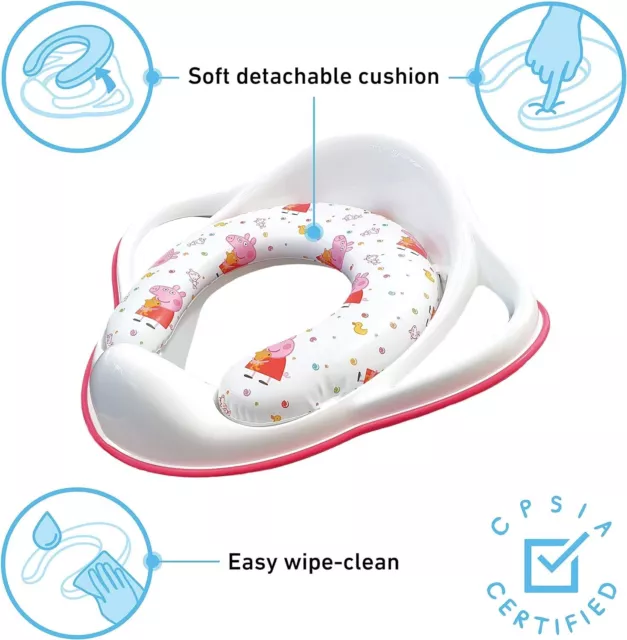 Children Toilet Seat Peppa Pig Kids Non Slip Unisex Toddler Seat Learn to Potty