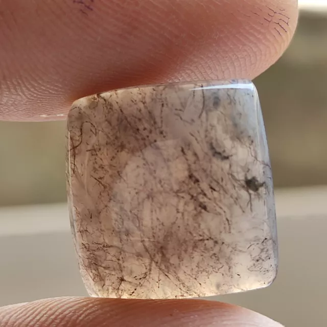 15ct Natürlich Rot Moos Achat Cabochon Kristall Klar Lose Stein C4254