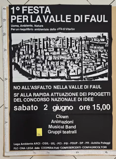 Manifesto Viterbo Valle Di Faul Prima Festa No Asfalto Clown Sindacati Politica