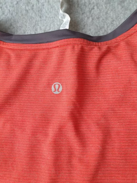 Lululemon Men’s Tank Top Orange Muscle Sleeveless Running Gym Yoga Shirt - Large 3