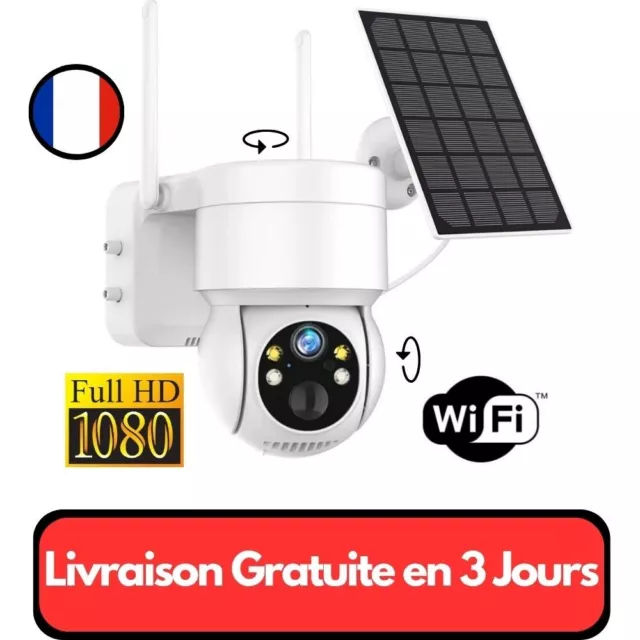 Caméra de Surveillance Extérieure Solaire Wifi Full HD Détection de Mouvement !