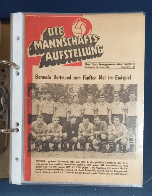 DFB Pokalfinale 1961 Borussia Dortmund - 1.FC Köln  Fußballprogramm