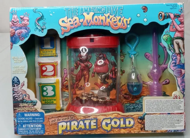 Vintage Toy ~ THE AMAZING LIVE SEA MONKEYS THE SEARCH FOR PIRATE GOLD ~ RARE NOS