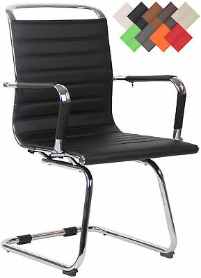 CLP Sedia Sala Pranzo Caro V2 Sedia Cantilever in Tessuto con Braccioli I Poltroncina Studio Carico Max 120Kg I Sedia a Sbalzo Imbottita con Braccioli Crema 