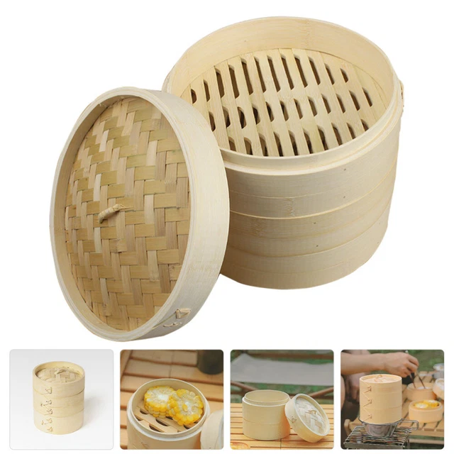Bamboo Steamer Basket Steamer Drawer Steaming Tray Vegetable Steamer Pot Cage