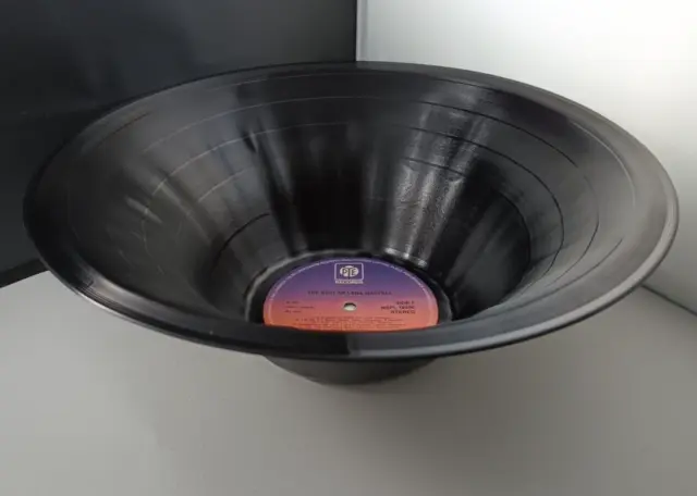Formed Genuine Vinyl Record Planter Plant Pot Bowl Unique Upcycled Moulded LP