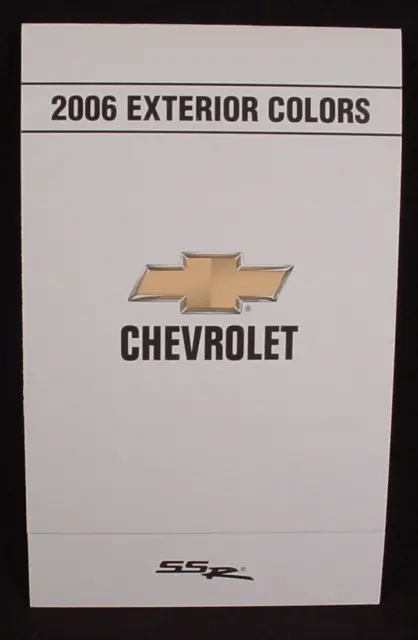 2006 Chevrolet Ssr  Paint Color Chip Brochure - Original