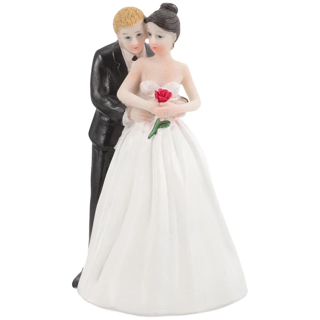 Petite Figurine Hoptimist - Couple De Mariés à Perruque - Décoration Mariage 6,5 Cm - Neuf