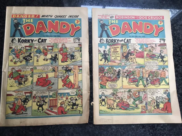 1958 and 1960’s Dandy comics X 9