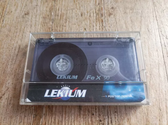 1x  LEKIUM FE-X 90 NORMAL BLANK AUDIO CASSETTE VIERGE TAPE USED