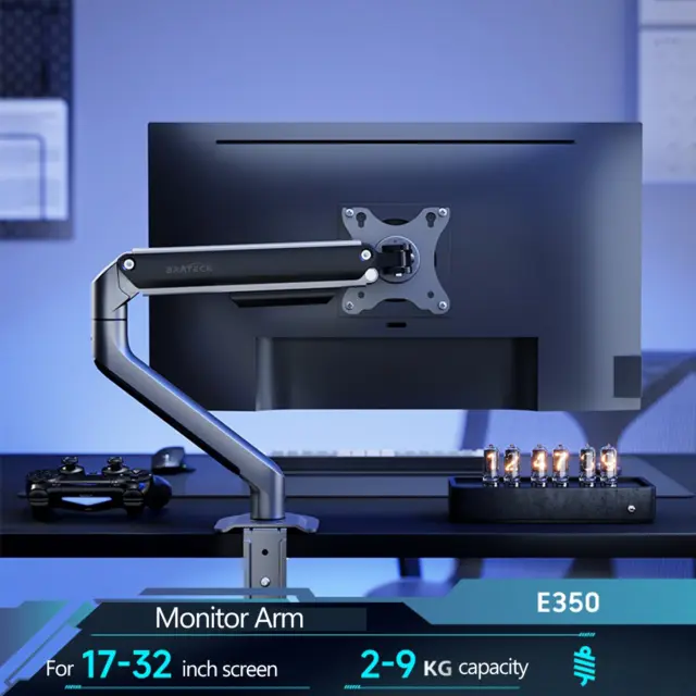 Monitor Arm Desk Mount Stand Screen Holder Single Bracket Spring LED Display