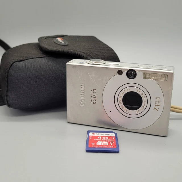 Canon PowerShot SD1000 IXUS 70 7,1 megapixel fotocamera digitale compatta argento testato