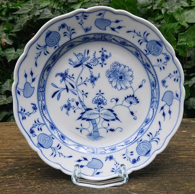Vecchio Ernst Teichert Meissen Piatto da Portata Piatto Blu Cipolla Ø 25,0 CM