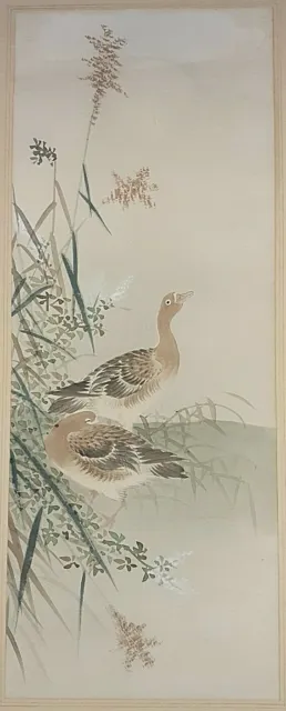 GEESE 'KACHO' An Original Vintage Japanese Painting or Woodblock Print