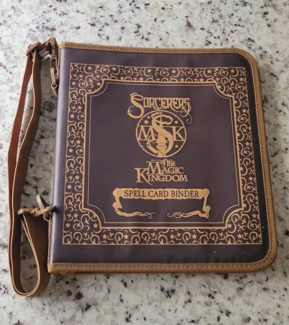 Sorcerers of the Magic Kingdom Brown Spell Card Binder w/ Strap & Card Sleeves