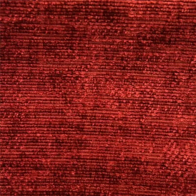 Rasberry Luxury Soft Plain Solid Heavy Weight Upholstery Chenille Velvet Fabric.
