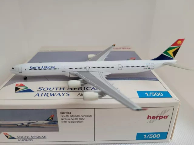 Herpa Wings 1:500 South African Airways Airbus A340-600 OVP