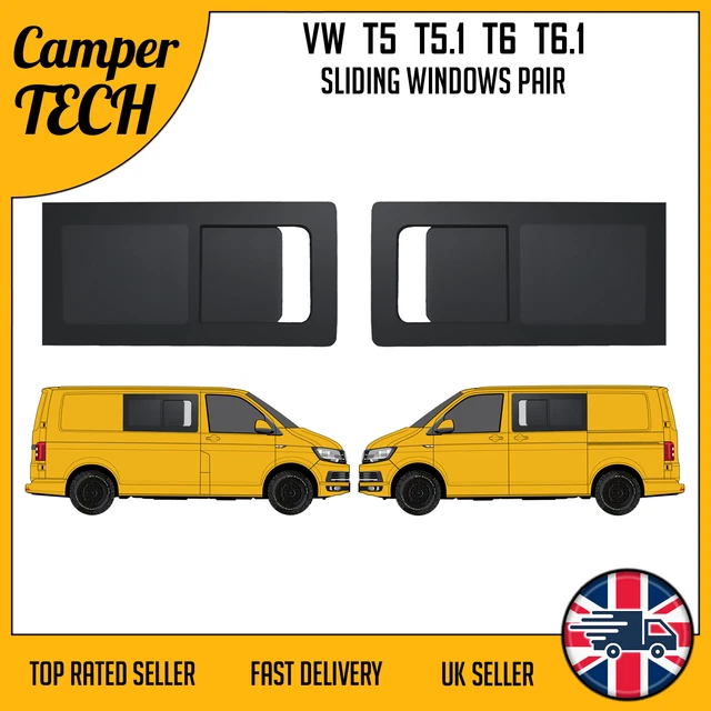 VW T5 TRANSPORTER SLIDING OPENING TINTED Windows £262.50 PicClick UK