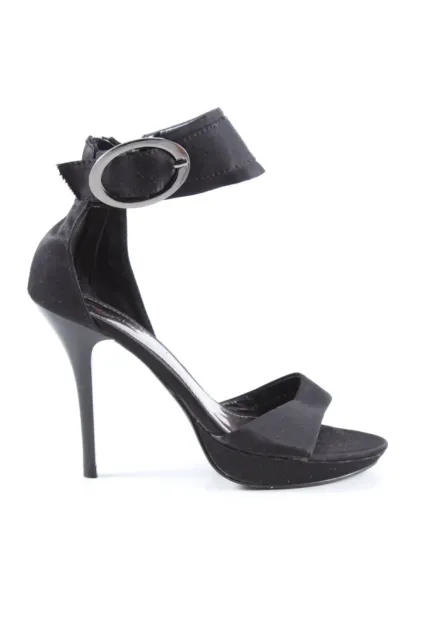 Sandali da donna tacco alto taglia DE 36 look casual nero