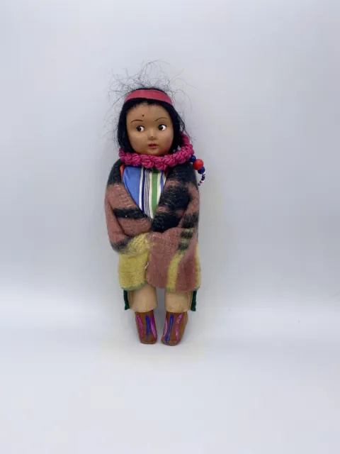 Vintage Skookum Bully Good Indian Doll Woman Girl Native American 6.5 Inches