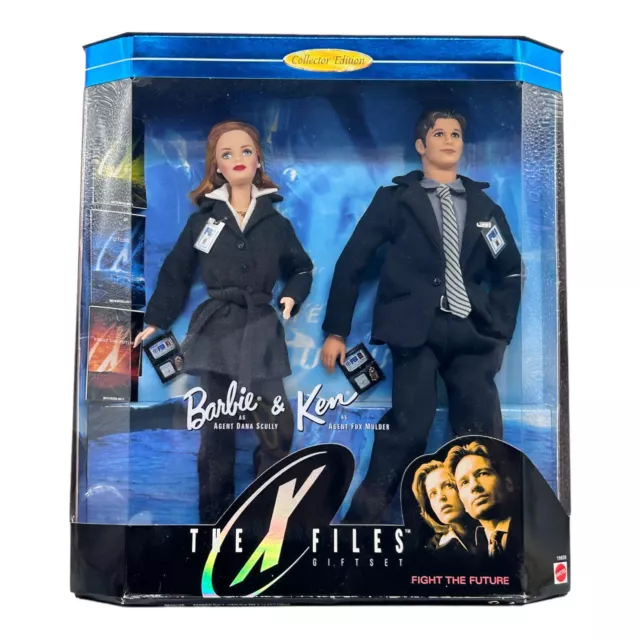 RARE 1998 Barbie Ken The X-Files Giftset Collector Edition Scully & Mulder 19630