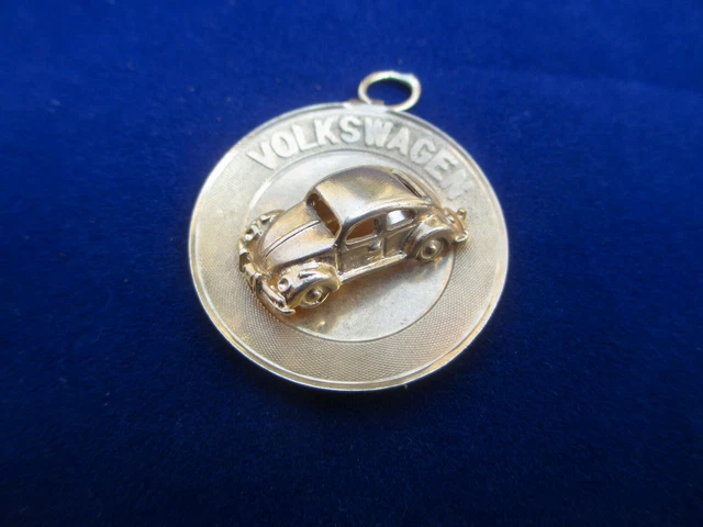 Vintage 14K Gold Volkswagen Beetle VW Bug Charm Pendant 5.2gm