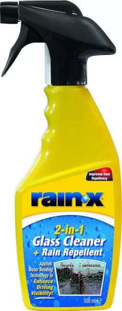 Rain X 2 in 1 Glass Cleaner Rain Repellent 500Ml Trigger Spray Car Windscreen