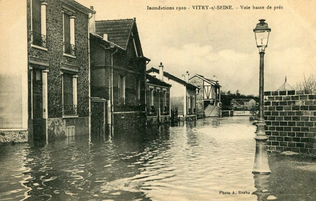 1910 VITRY SUR SEINE Low Meadow Way Floods