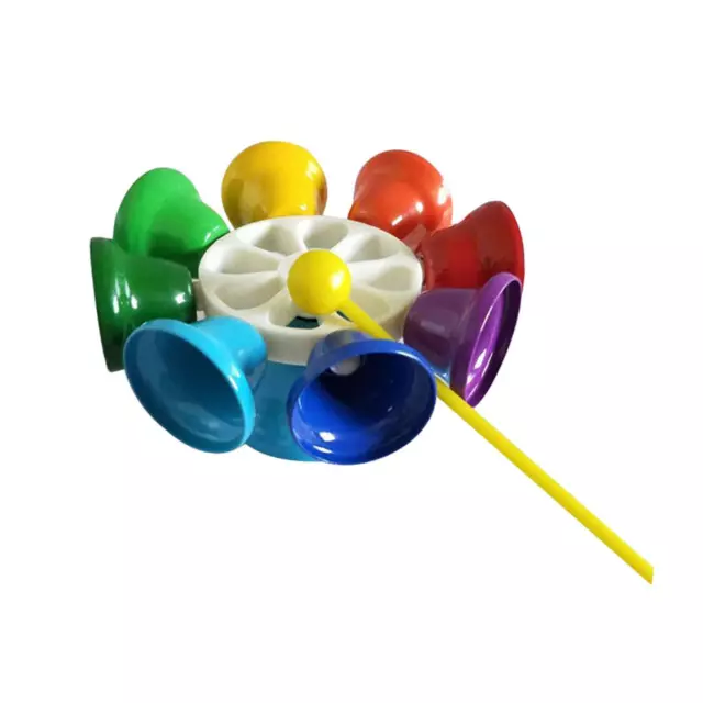 8 Note Hand Bell Sensory Toy with Mallet for Kids Music Toy Children Ages 3+