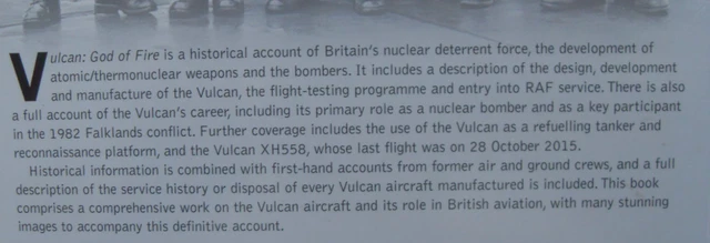 VULCAN.........GOD OF FIRE..........RAF Bomber Aircraft / Avro £1.99 ...