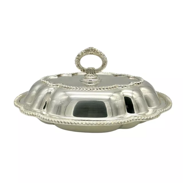 Antique Sheffield Silver Co Edwardian Silverplate Covered Serving Dish