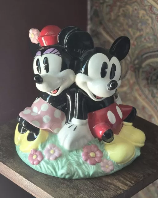 Vintage Retro Rare Mickey & Minnie Mouse Cookie Jar - Disney Collectible