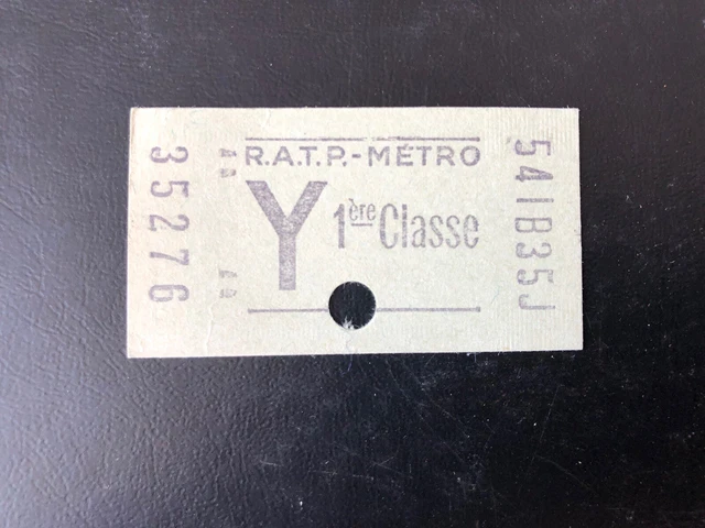 ANCIEN TICKET PARIS métro RATP AUTORISATION DE PASSAGE Metropolitain 14