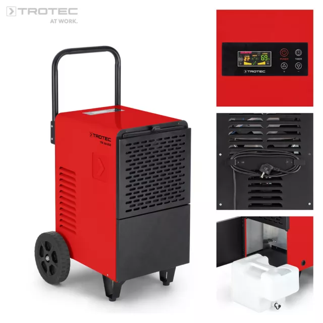 TROTEC Déshumidificateur d'air professionnel TTK 166 ECO | Mobile | Humidité