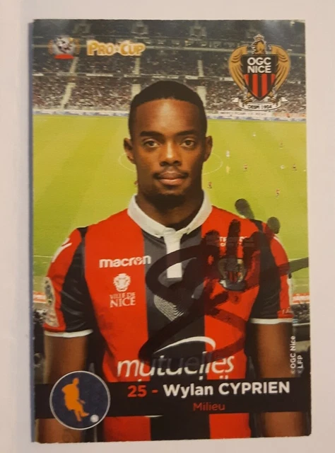 Carte Adrenalyn Signée OGC Nice Cyprien - Collection Football Ligue 1