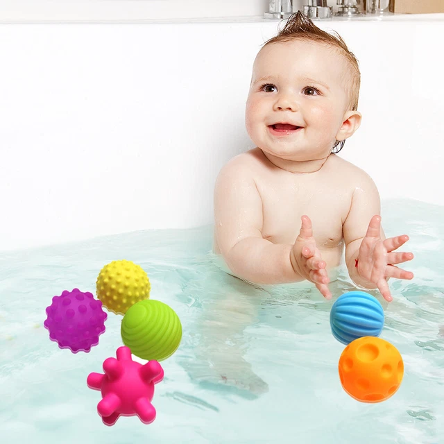 (Colorful)Colorful Soft PVC 6PCS Toy Set - Best Textured Multi Tactile Sensory