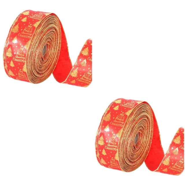 2x Glitter Band Weihnachten Geschenk Band Weihnachten Gurtband Band