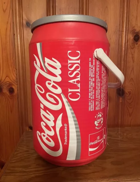 Vintage Coca-Cola Plastic "Can Shape" Cooler W/Lid