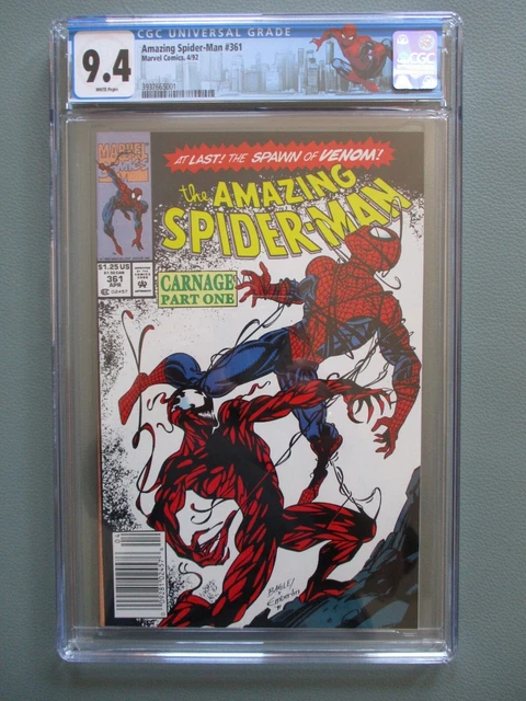 The Amazing Spider-Man #361 CGC 9.4 Newsstand First Carnage Appearance 1st App!!