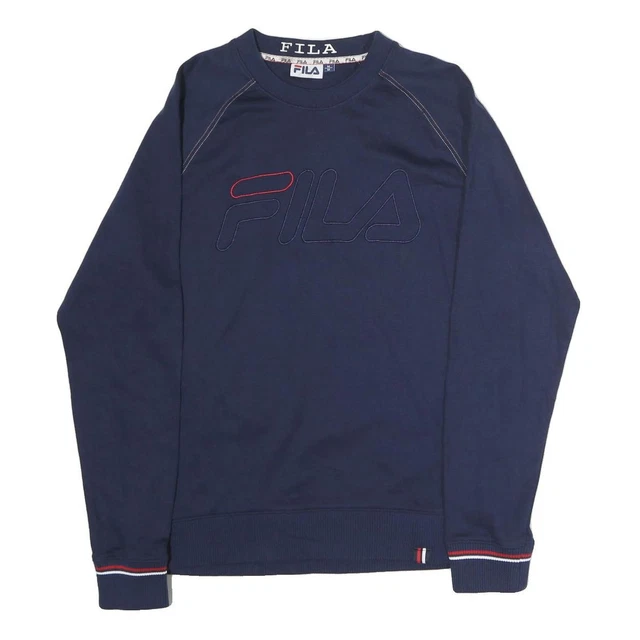 Sweat col rond blanc Discus Athletic vintage années 90 homme XL gris