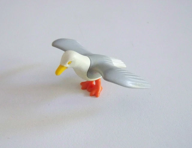 Figurine PLAYMOBIL Mouette - Port, Bateau, Oiseau - Occasion Bon État - Vintage