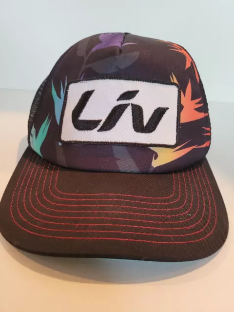 Liv Beyond Foam Mesh Snapback Trucker Cap Hat Paradise Palm Tropical Neon