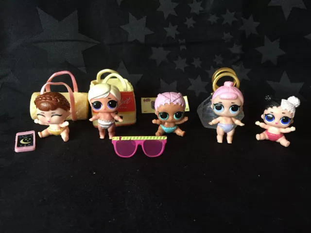 Lol Surprise Lil Sister Bundle - Sleeping, Beatnik, Spike, Crystal, Heartbreaker