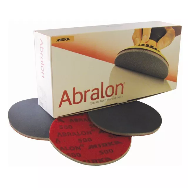 Mirka Abralon Sanding Discs (150mm - 6") - Packs of 10. P180 to 4000 Grit Ranges