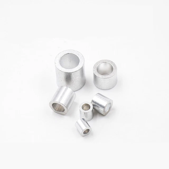 Aluminium Clamp Sleeves Ferrules Wire Rope Clip Round Through Hole Various M1-M8