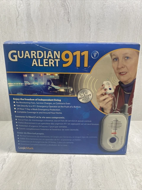 Sistema de alerta de emergencia LogicMark Guardian 911 modelo 30911. Sin cuotas mensuales