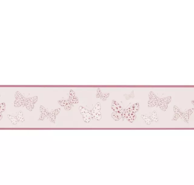 Laura Ashley Wallpaper Pink Border Bella Butterfly Pearlescent Kids/Girls 1 Roll