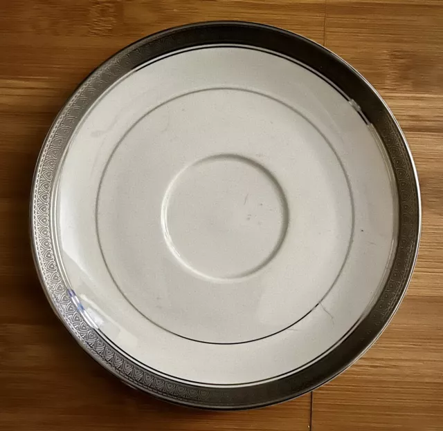 NWT Mikasa Palatial Platinum L3235 Fine China Tea Saucer 6 1/4"